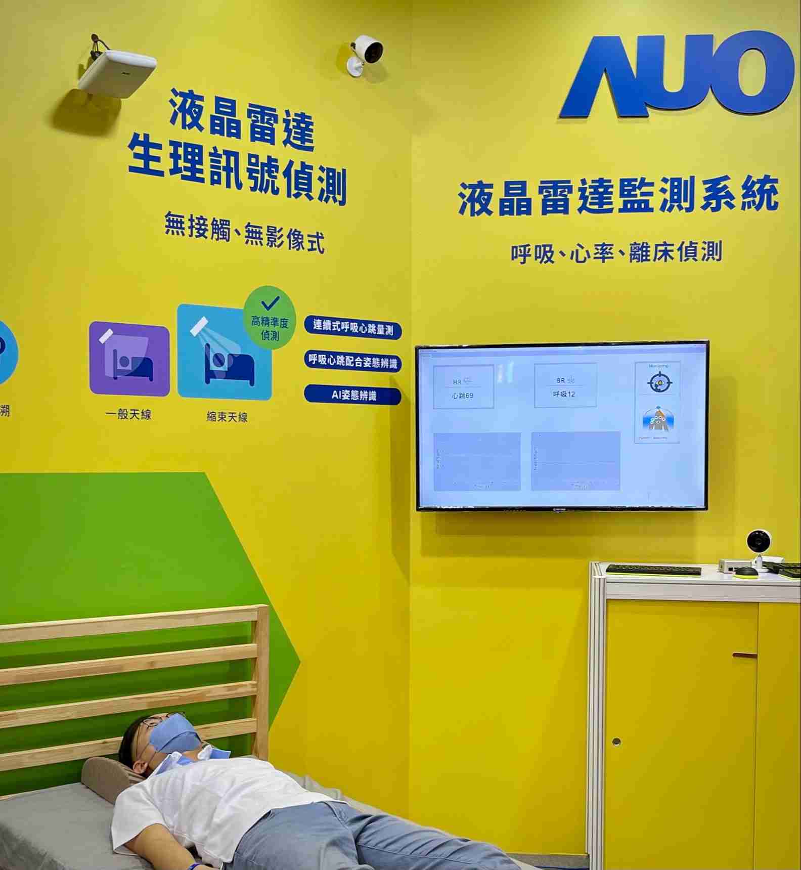 欧陆注册颐康「无接触生理监测雷达」，，，，免除传统线路与贴片束缚，，，，精准侦测呼吸、、、、心跳等重要生理讯号