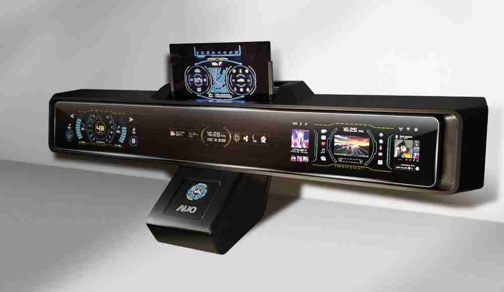 欧陆注册Micro LED沉浸式车舱显示方案结合 可卷式、、、、可伸缩的Micro LED应用并可呈现不同的质感纹路，，，，展现人性化设计